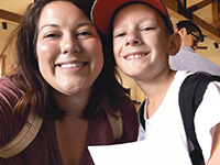 Counselor Emily Garcia (left) enjoys building friendships with campers.