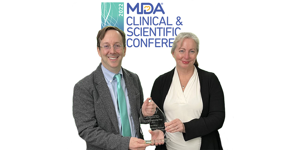 Leigh Hockberg, MD, PhD, and MDA’s Chief Research Officer Sharon Hesterlee, PhD