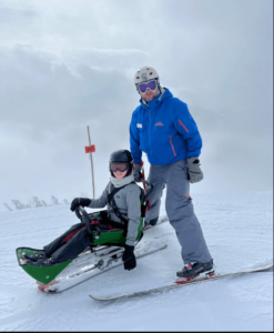Corinne adaptive skiing