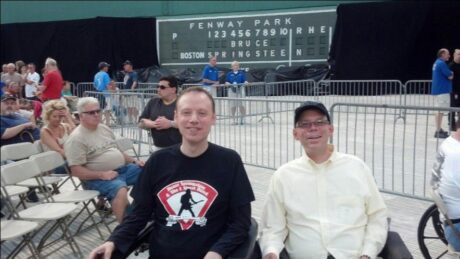 Chris Rosa and a friend at a Bruce Springsteen concert