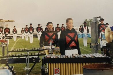 Peter Saleh in his high school marching band 