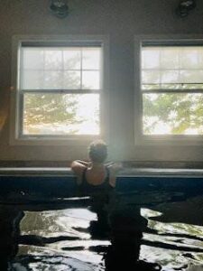 woman in indoor pool 