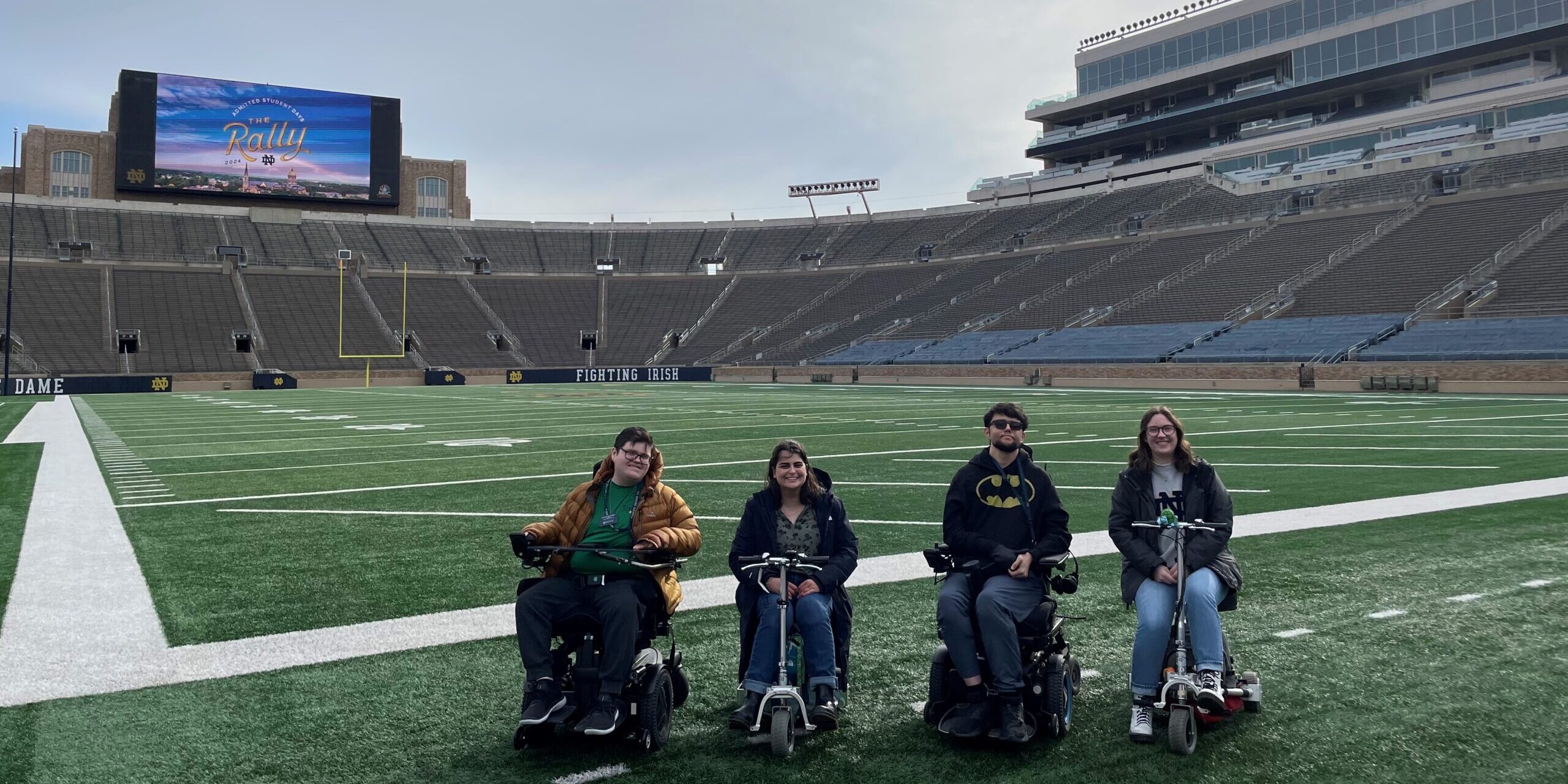 Giving a tour to incoming first year students with disabilities on behalf of Access-ABLE along with fellow disability rights advocates.