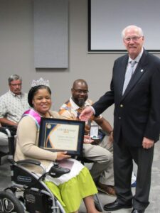 Bel-Aire city council meeting. Tamara was presented with a citizenship award, Mayor medal, and challenge coin