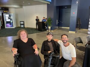 Mindy Henderson with Danny Kurtzman (star and co-writer) and Shane Stanger (Director and co-writer) at Good Bad Things movie premiere 