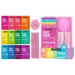 A set of colorful facemasks for self-care