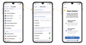 Enable voice control on an iPhone