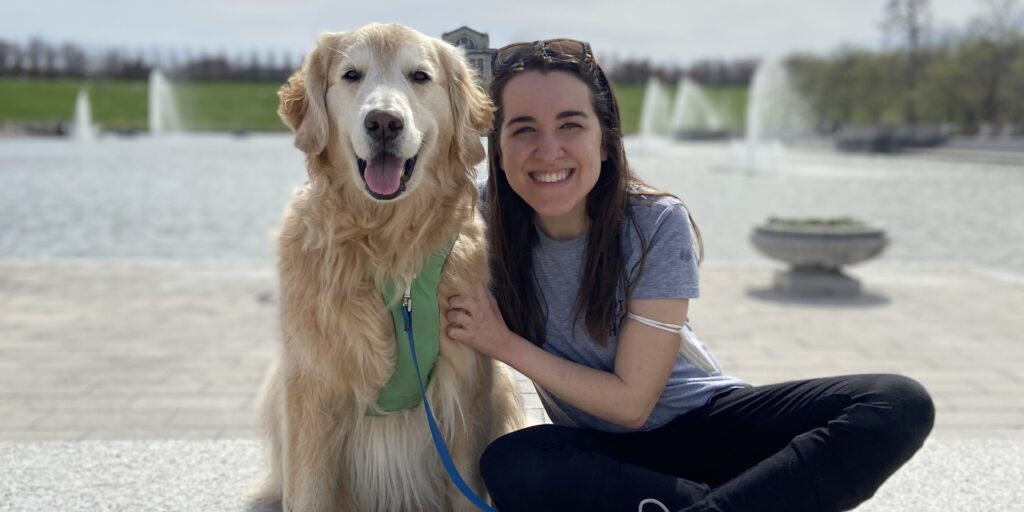 My dog and I at a local park (Forest Park)
