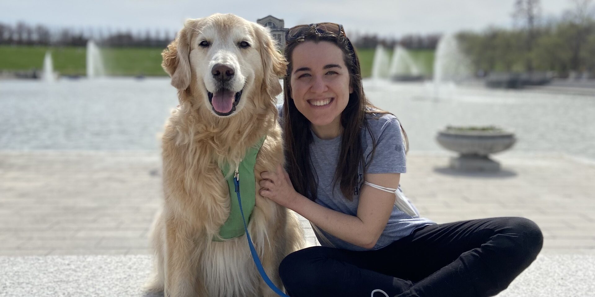 My dog and I at a local park (Forest Park)