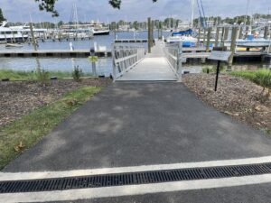 Accessible Ramp at Chesapeake Region Accessible Boating (CRAB), the country’s premier accessible sailing facility, in Annapolis, Maryland.