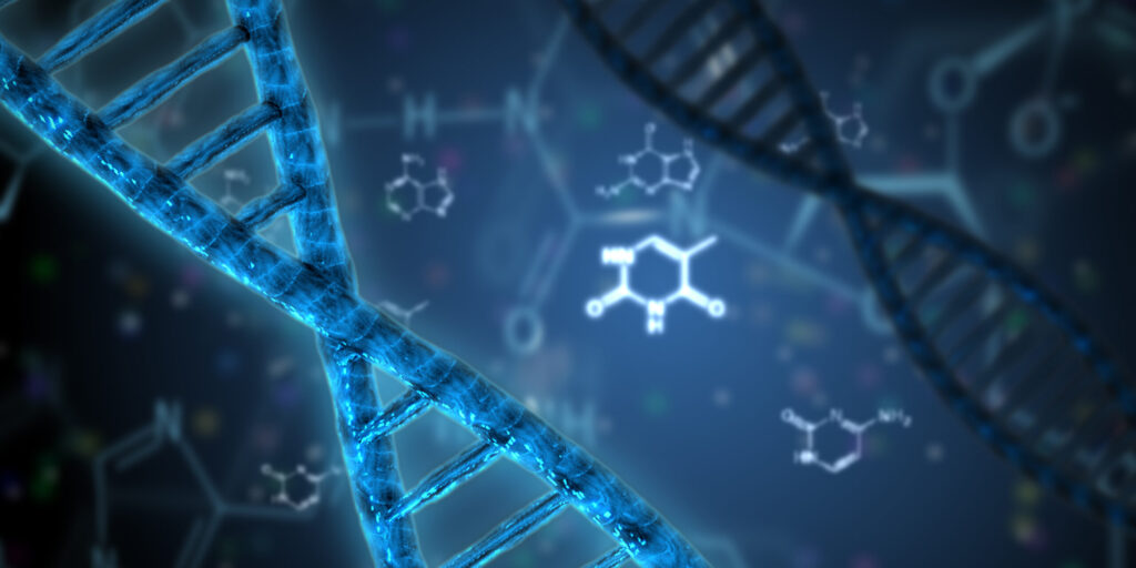 dna helix genetic science research