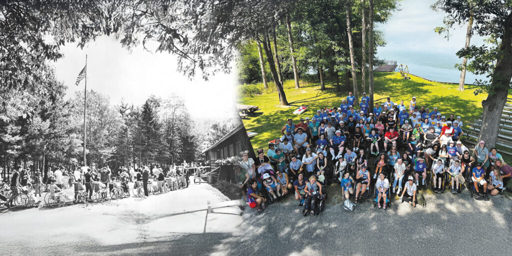 Photos of MDA Summer Camp in 1955 and now