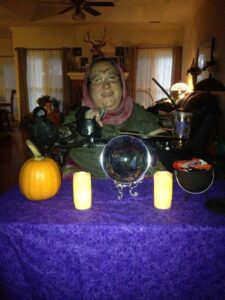 Megan as a "Fortune Teller". 