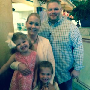 My family including, my husband, David and my two daughters, Addison and Lauren.