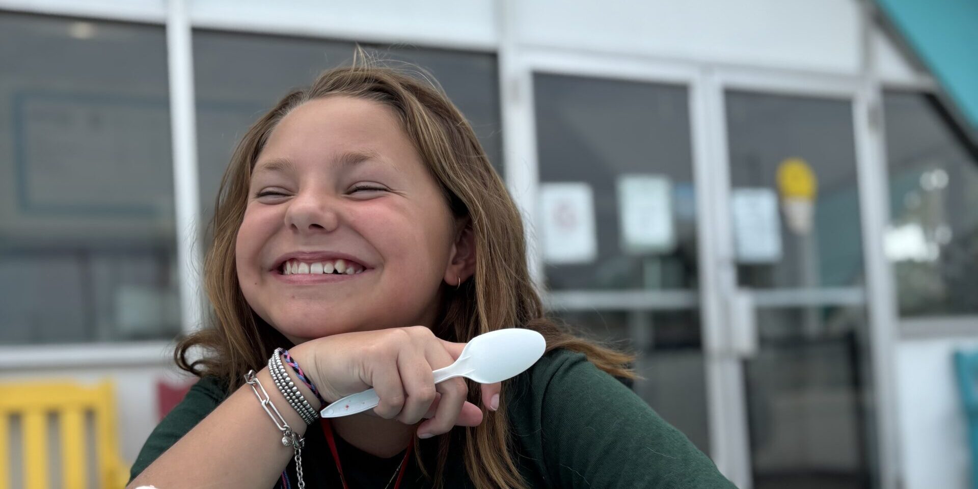 Charlotte, after coming home from MDA camp, glowing with happiness from the experience