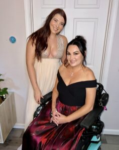 Cassidy and her caregiver turned close friend Bree before the MDA Gala.