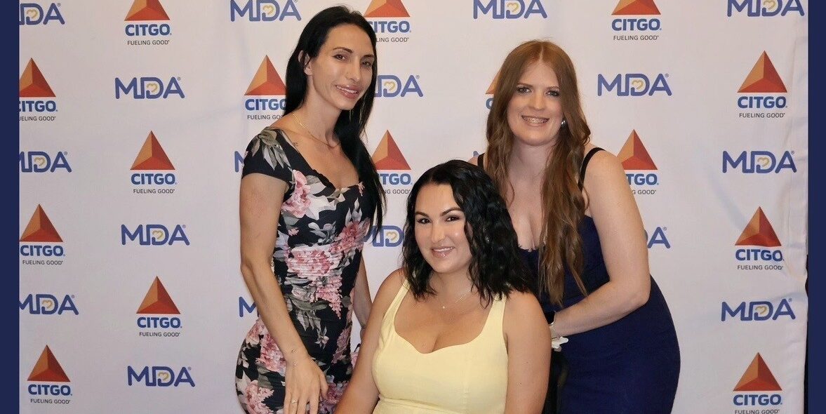 Cassidy and her two best friends, Bianca and Desirae at the Citgo/MDA Driving for a Cure Gala