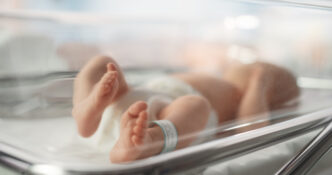 A newborn baby's foot 