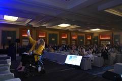 Brooke Eby taking a "selfie" at the MDA Conference